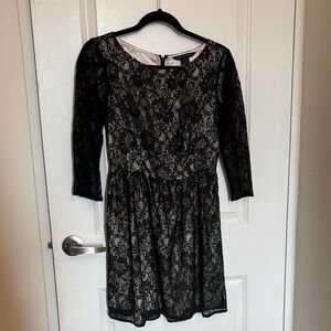 French Connection Black Lace Mini Dress